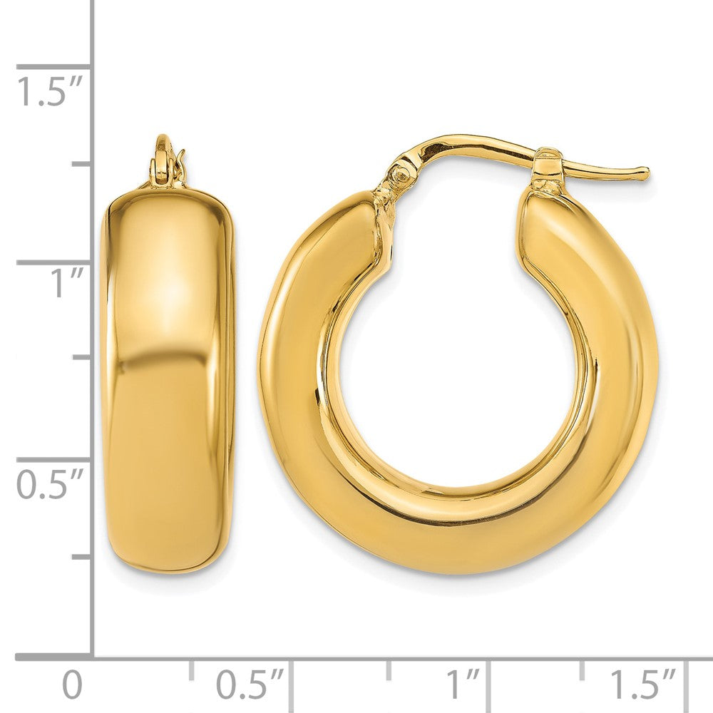 14K Gelbgold Poliert Creolen