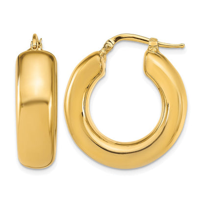 14K Gelbgold Poliert Creolen
