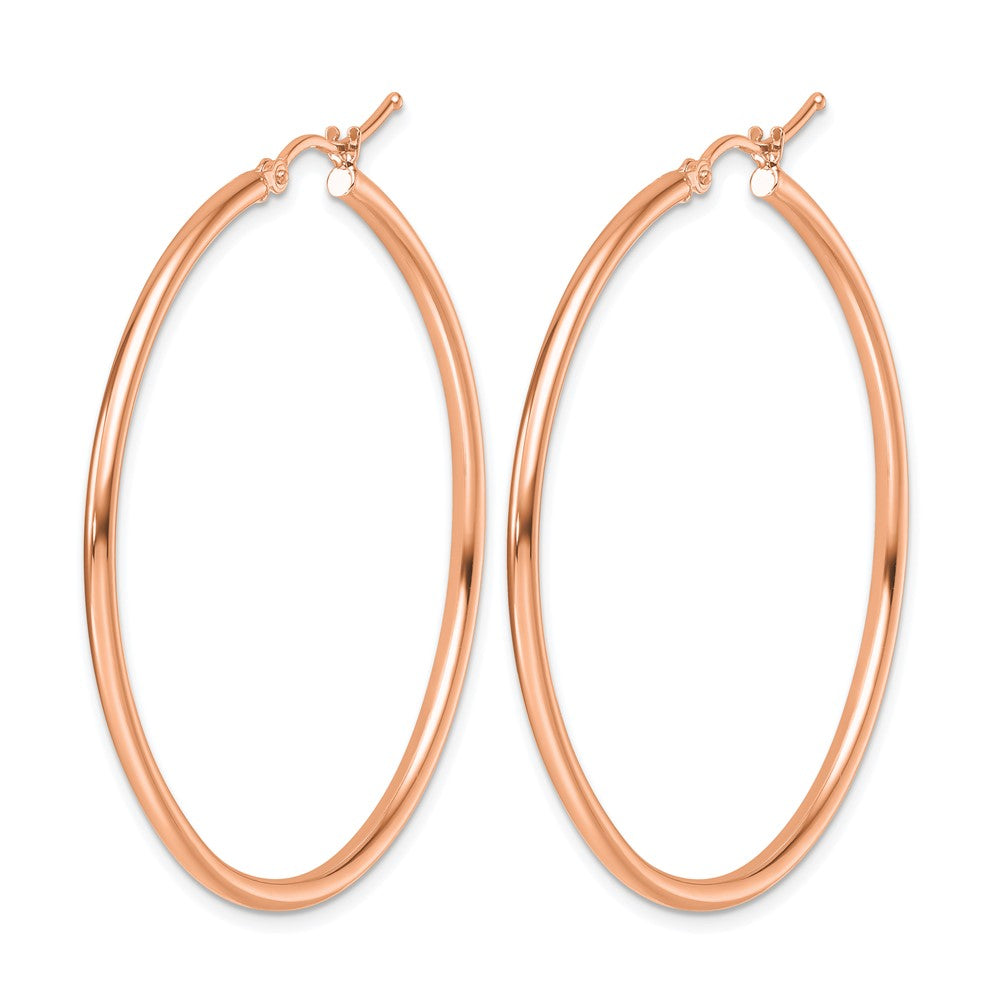 14K Roségold Poliert 2x45mm Creolen