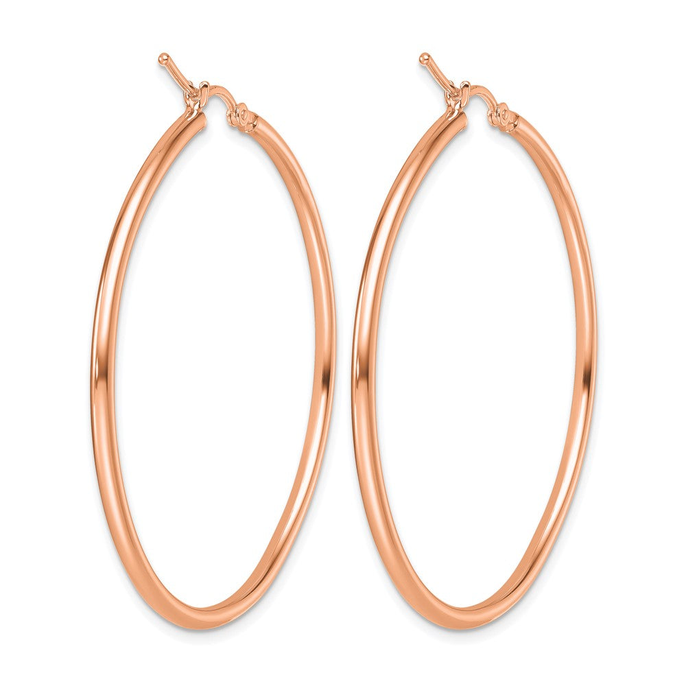 14K Roségold Poliert 2x45mm Creolen