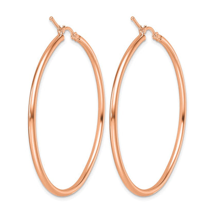 14K Roségold Poliert 2x45mm Creolen