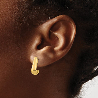 14K Gelbgold Poliert Ohrstecker