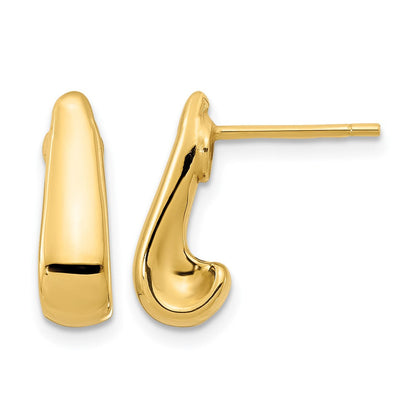 14K Gelbgold Poliert Ohrstecker