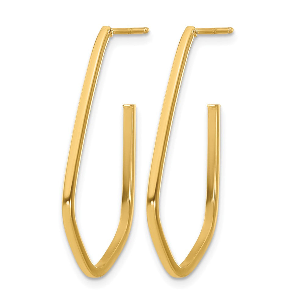 14K Gelbgold Poliert Geometric Geformt J Creole Ohrstecker