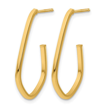 14K Gelbgold Poliert Geometric Geformt J Creole Ohrstecker