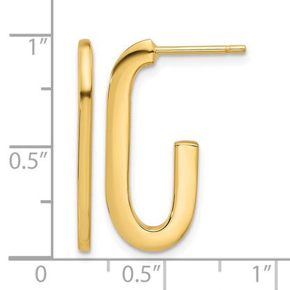 14K Gelbgold Poliert Modern J Creolen