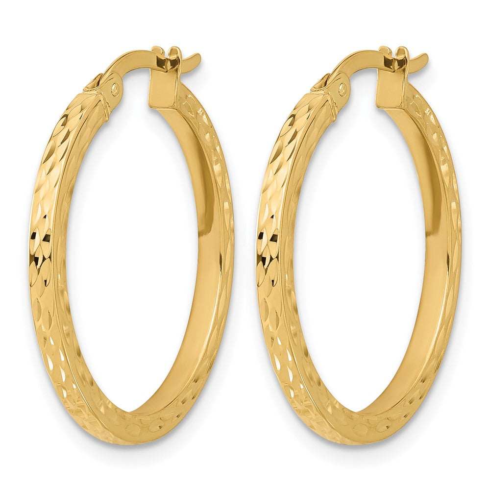 14K Gelbgold Diamantiert Creolen