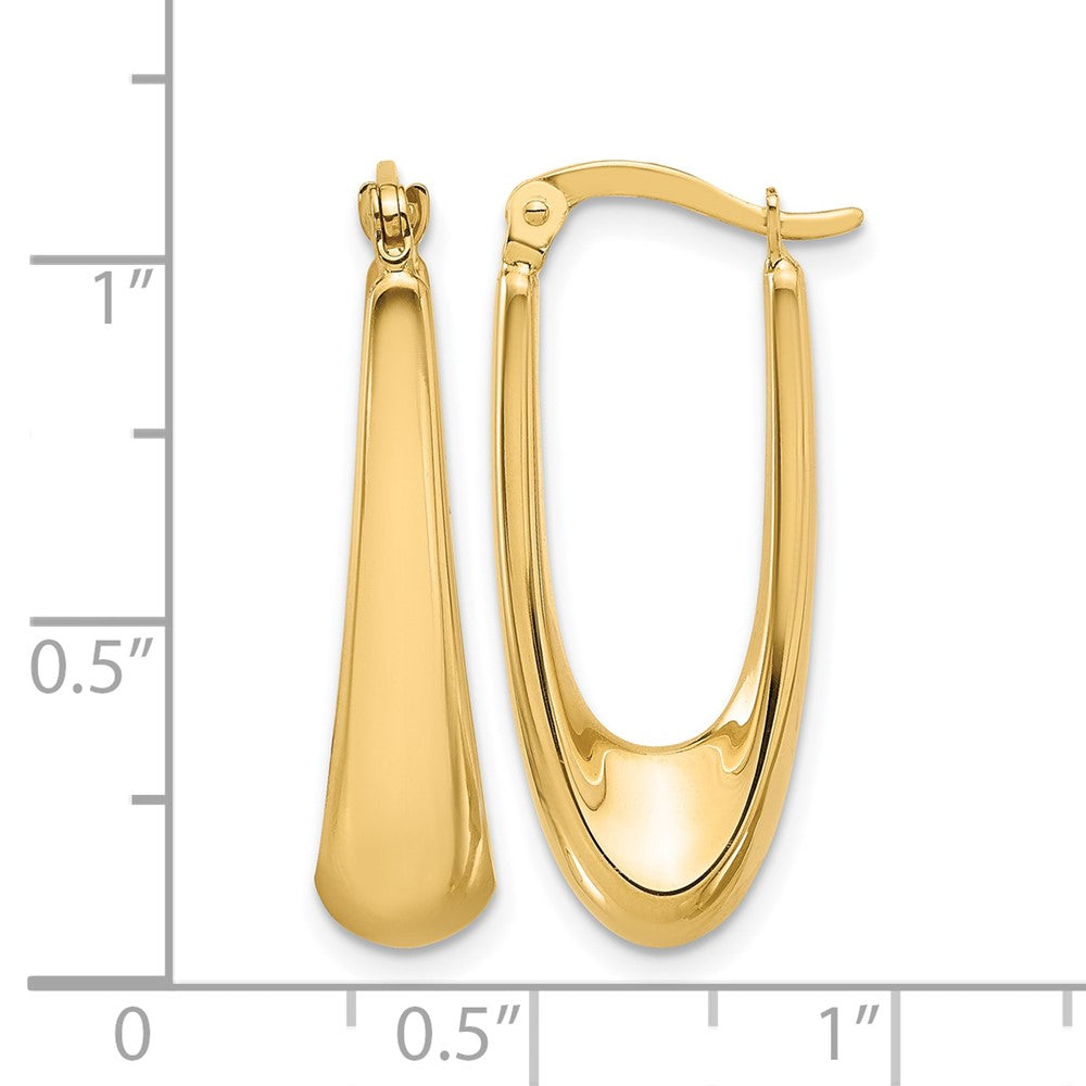 14K Gelbgold Poliert Creolen