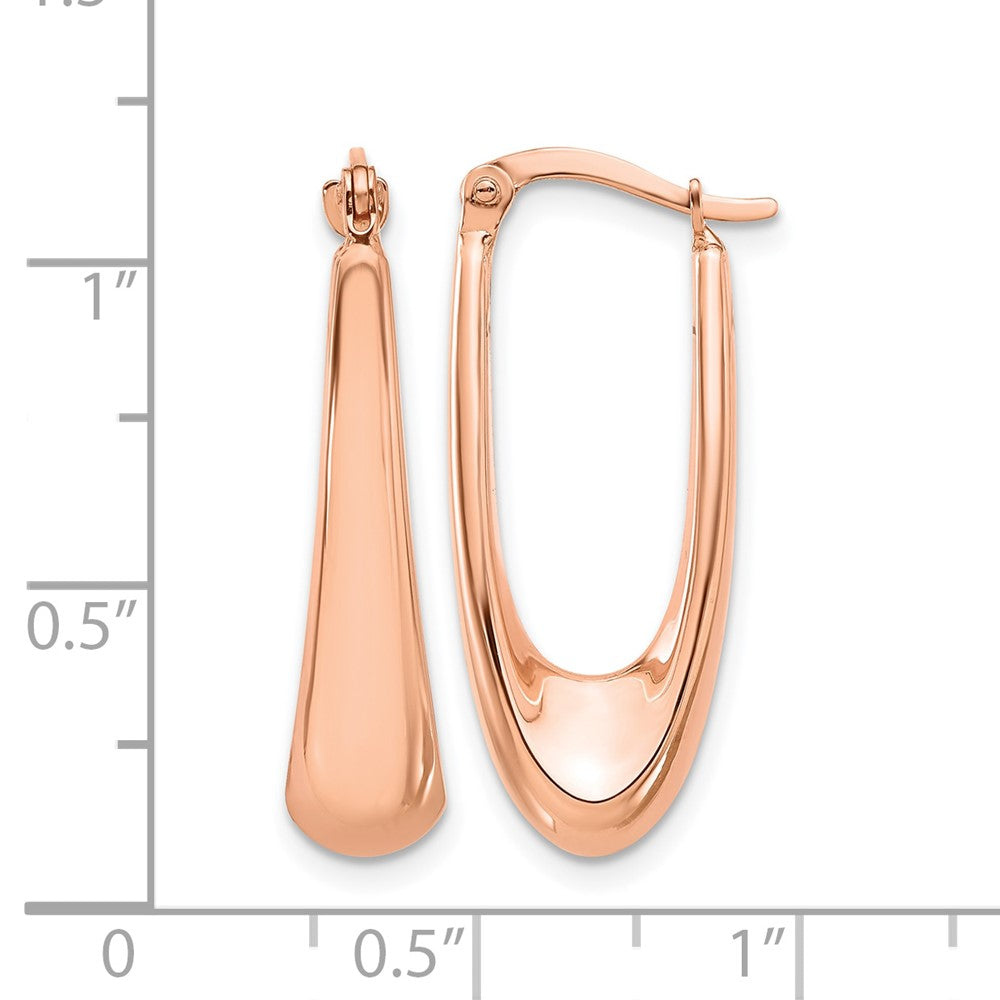 14K Roségold Poliert Creolen