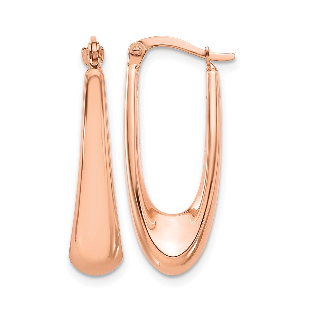 14K Roségold Poliert Creolen