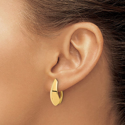 14K Gelbgold Poliert Creolen
