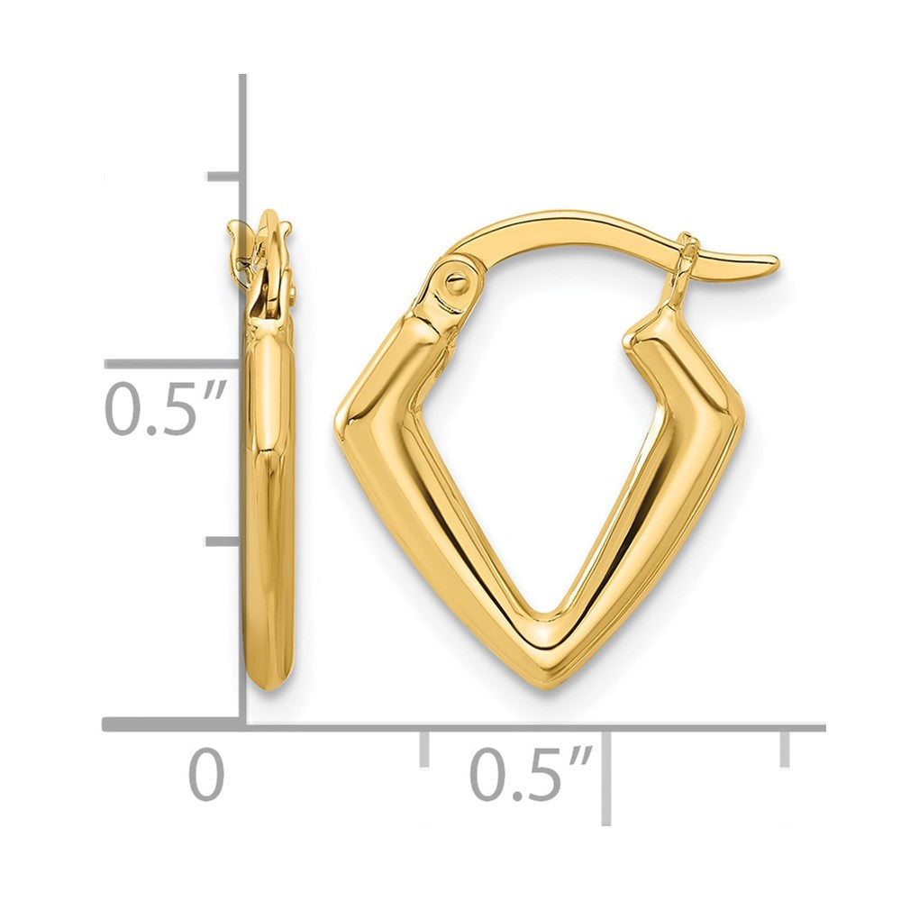14K Gelbgold Poliert Fantasie Creolen