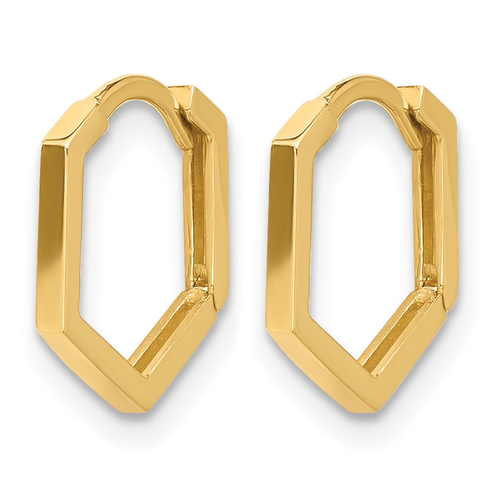14K Gelbgold Poliert Geometric Creolen