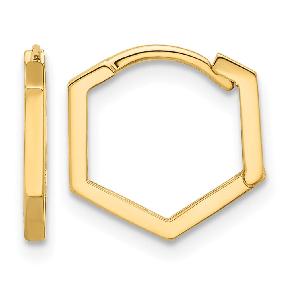 14K Gelbgold Poliert Geometric Creolen