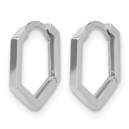 14K Weißgold Poliert Geometric Creolen