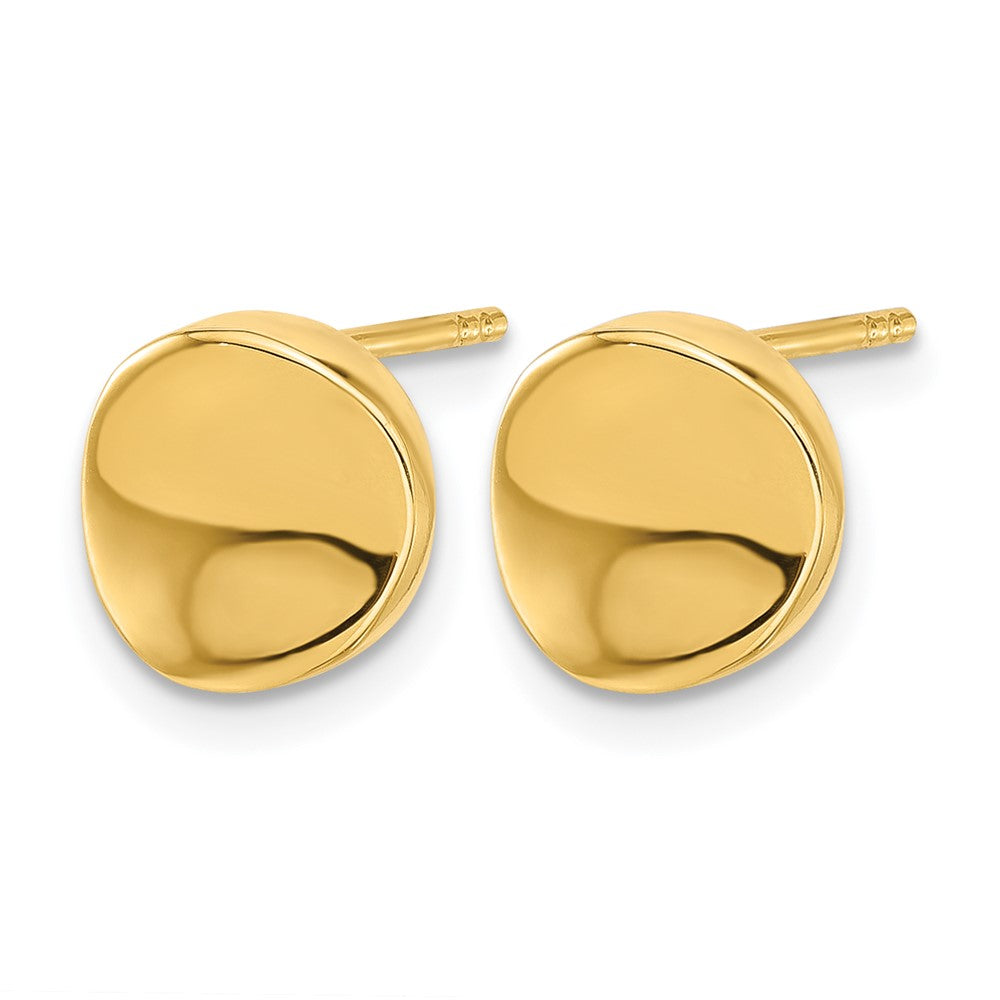 14K Gelbgold Poliert Ohrstecker