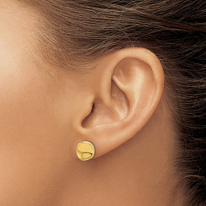 14K Gelbgold Poliert Ohrstecker