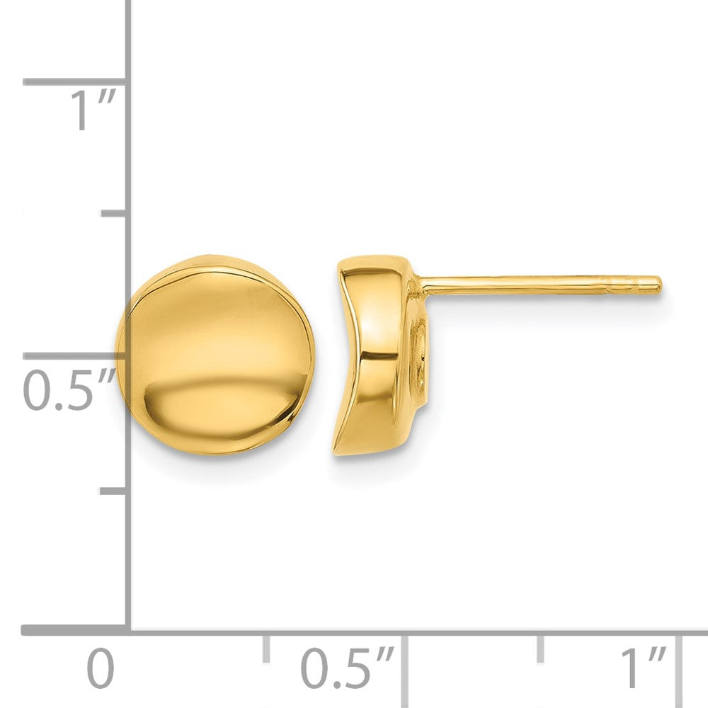 14K Gelbgold Poliert Ohrstecker