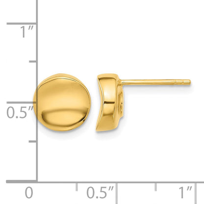 14K Gelbgold Poliert Ohrstecker