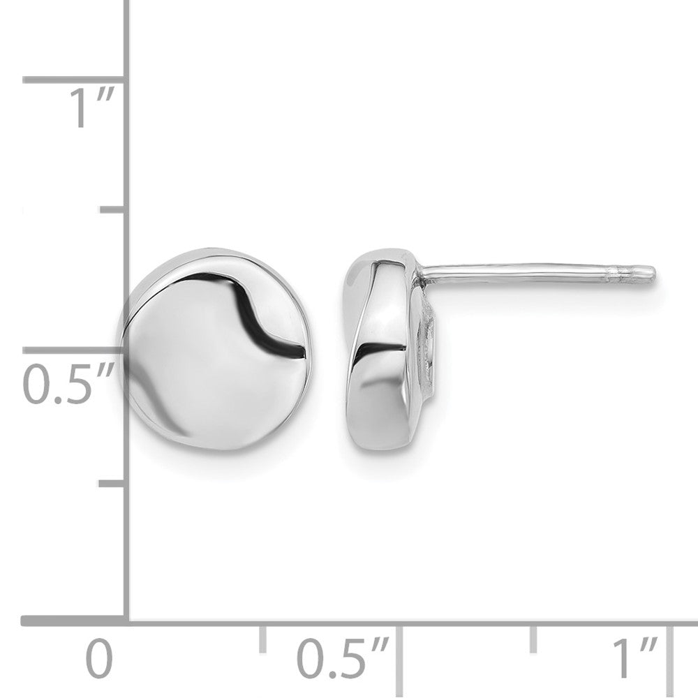 14K Weißgold Poliert Ohrstecker