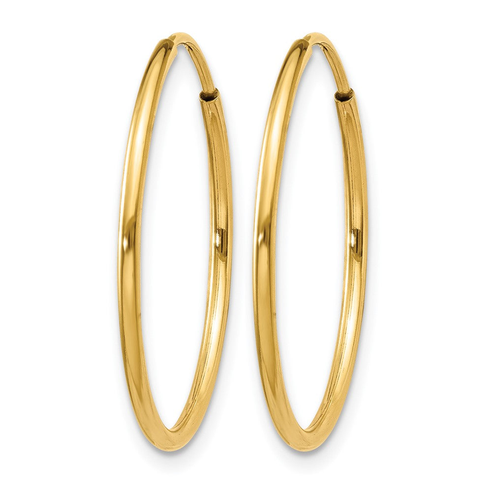 14K Gelbgold 1.00mm Endlos Creole Ohrring