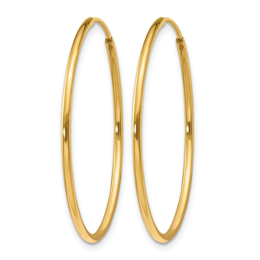 14K Gelbgold 1.00mm Endlos Creole Ohrring