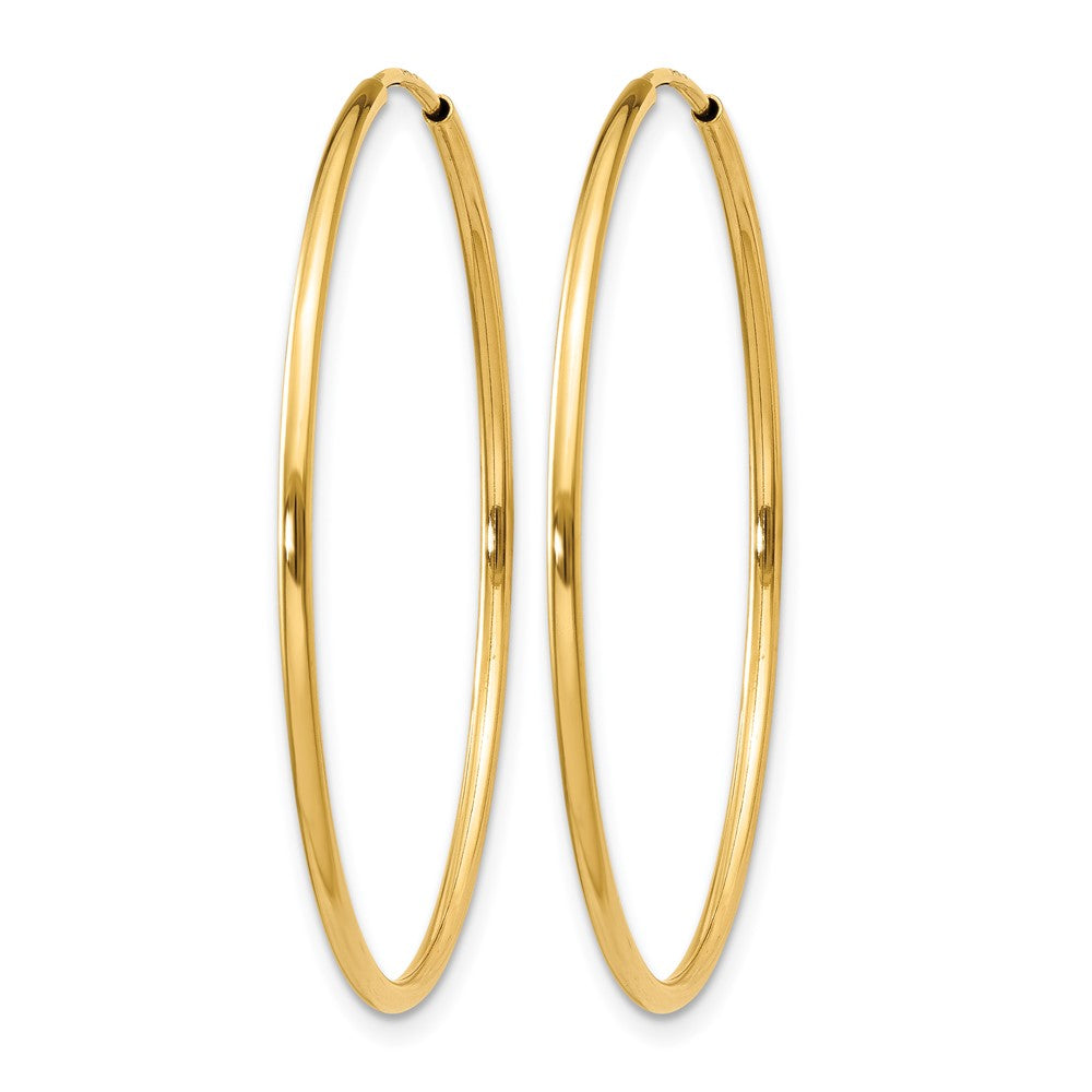 14K Gelbgold 1.00mm Endlos Creole Ohrring