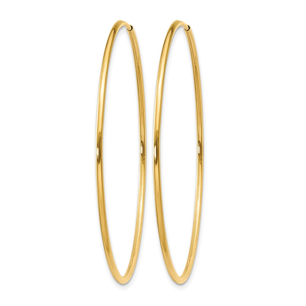 14K Gelbgold 1.00mm Endlos Creole Ohrring