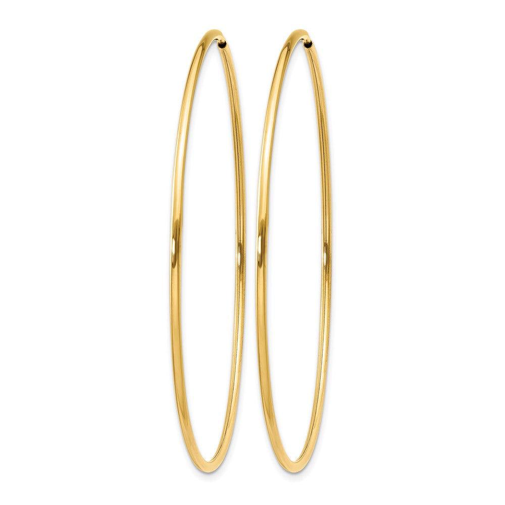 14K Gelbgold 1.00mm Endlos Creole Ohrring