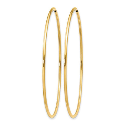 14K Gelbgold 1.00mm Endlos Creole Ohrring