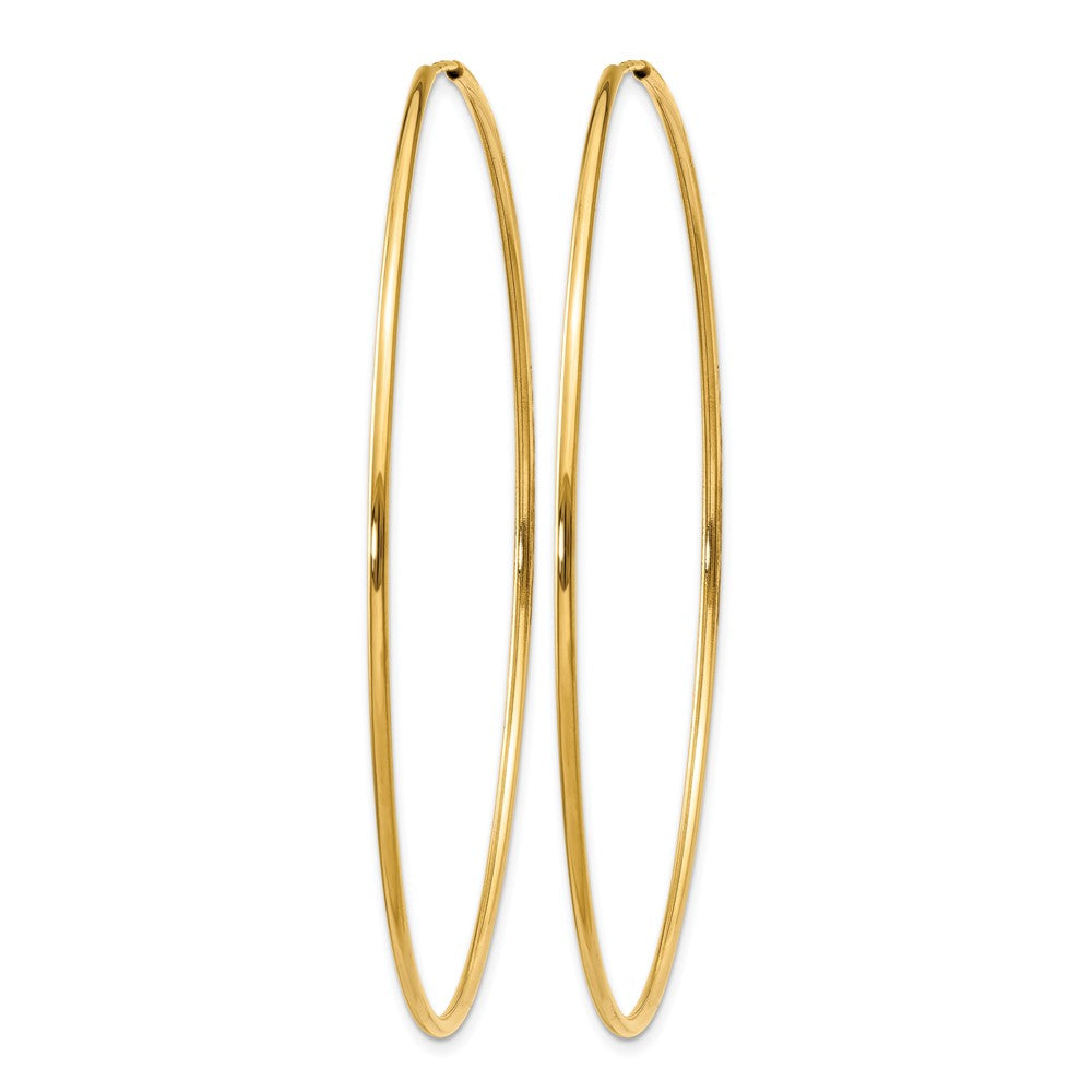 14K Gelbgold 1.00mm Endlos Creole Ohrring