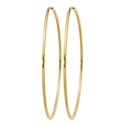 14K Gelbgold 1.00mm Endlos Creole Ohrring