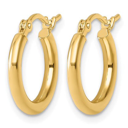 14K Gelbgold Poliert 2x15mm Creolen