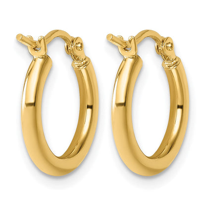 14K Gelbgold Poliert 2x15mm Creolen