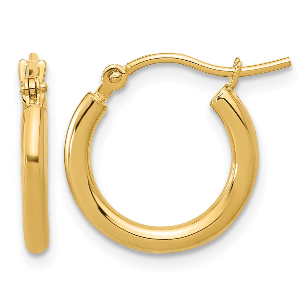 14K Gelbgold Poliert 2x15mm Creolen