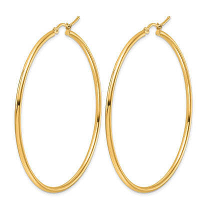 14K Gelbgold Poliert 2x55mm Creolen