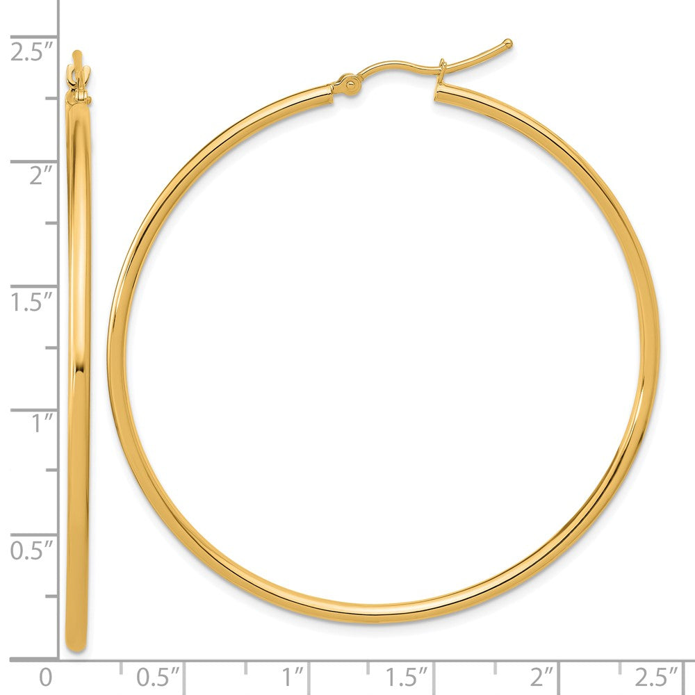 14K Gelbgold Poliert 2x55mm Creolen