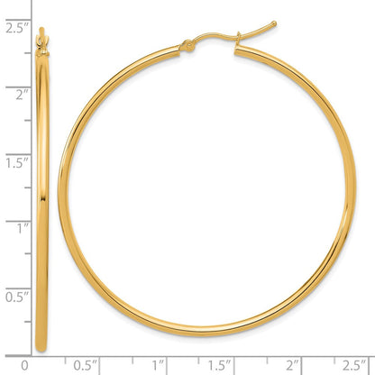 14K Gelbgold Poliert 2x55mm Creolen