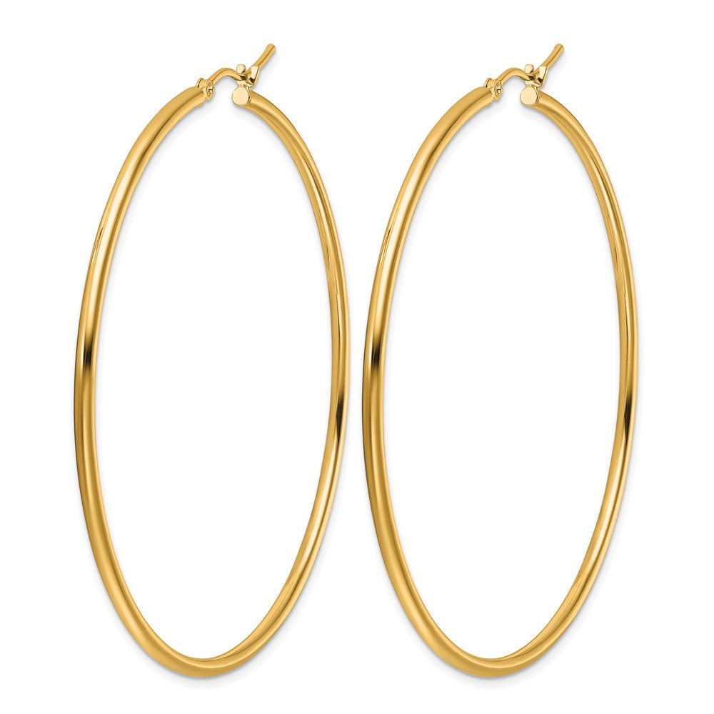 14K Gelbgold Poliert 2x60mm Creolen