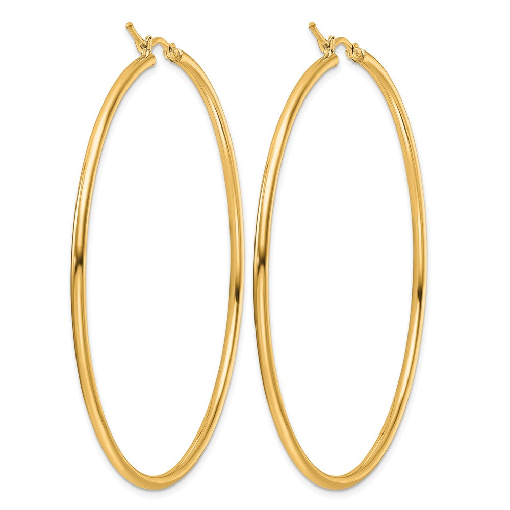 14K Gelbgold Poliert 2x60mm Creolen