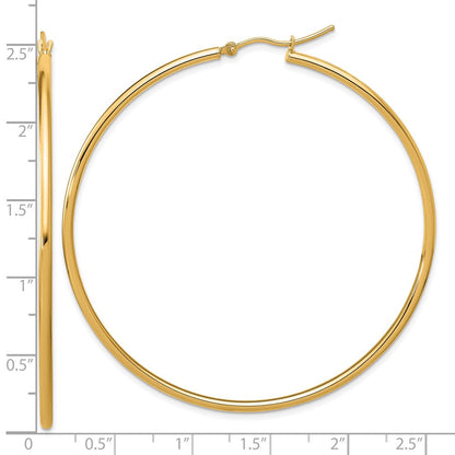 14K Gelbgold Poliert 2x60mm Creolen
