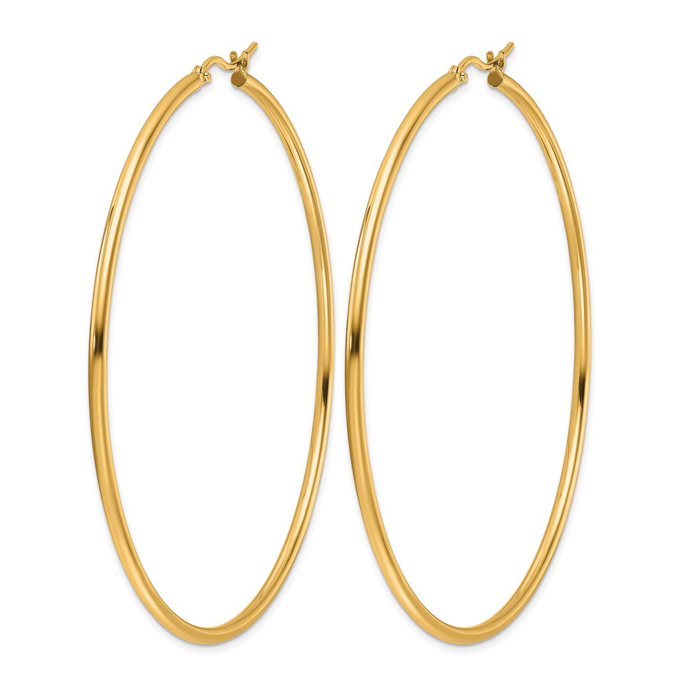 14K Gelbgold Poliert 2x65mm Creolen