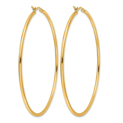 14K Gelbgold Poliert 2x65mm Creolen