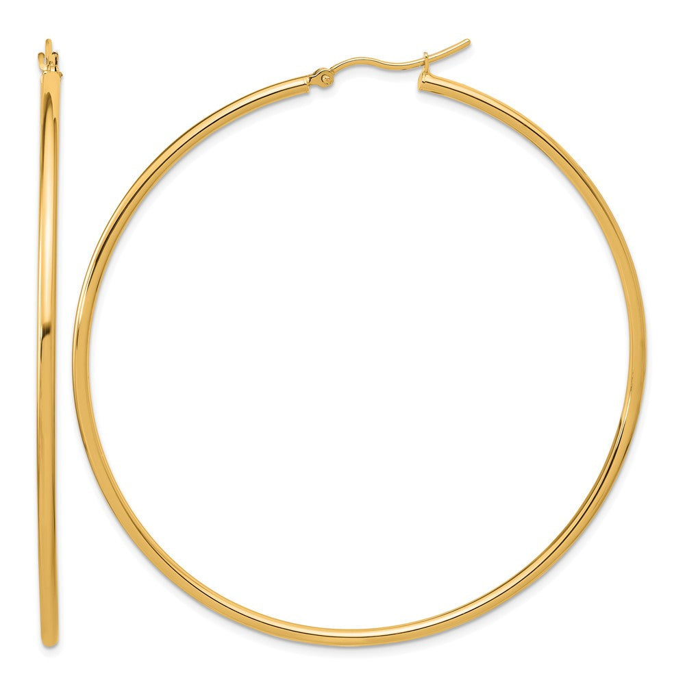 14K Gelbgold Poliert 2x65mm Creolen