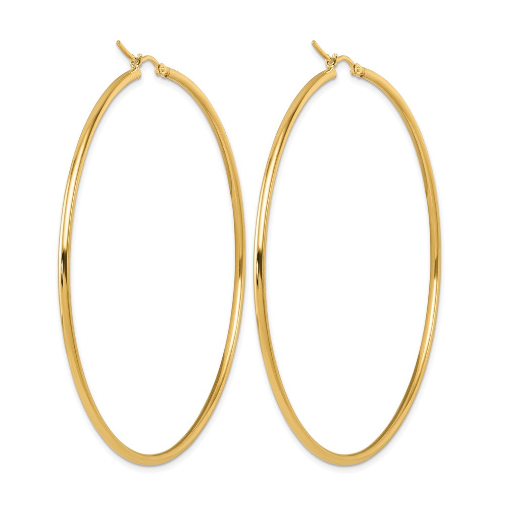 14K Gelbgold Poliert 2x70mm Creolen