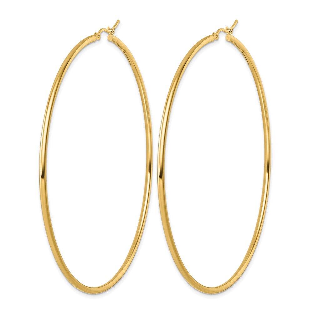 14K Gelbgold Poliert 2x75mm Creolen