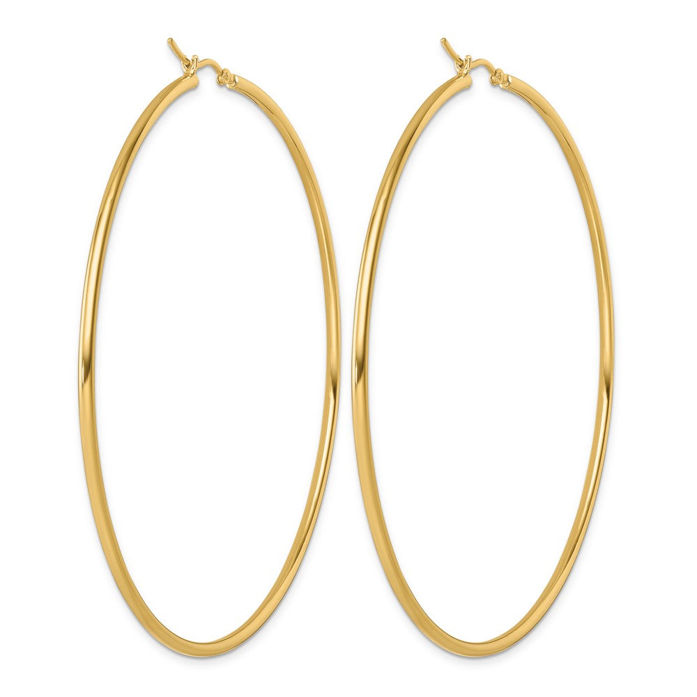 14K Gelbgold Poliert 2x75mm Creolen
