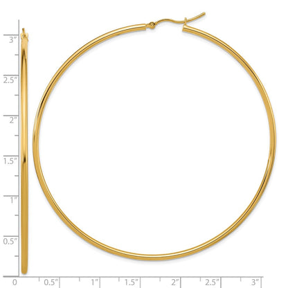14K Gelbgold Poliert 2x75mm Creolen