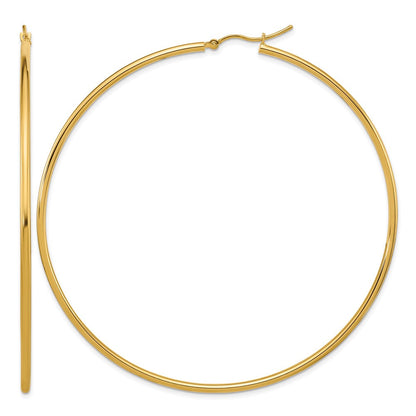 14K Gelbgold Poliert 2x75mm Creolen