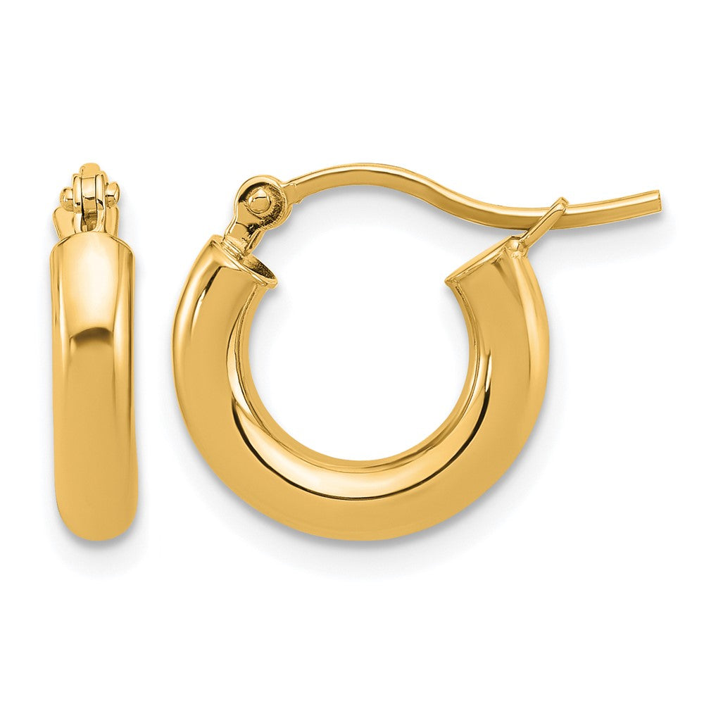 14K Gelbgold Poliert 3mm Creolen